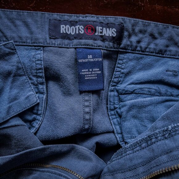 ROOTS Men's Cargo Pants Pre Love 34x25 100% Cotton - Picture 5 of 7